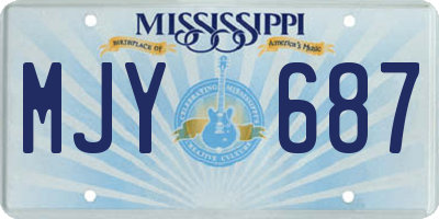 MS license plate MJY687