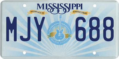 MS license plate MJY688