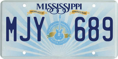 MS license plate MJY689