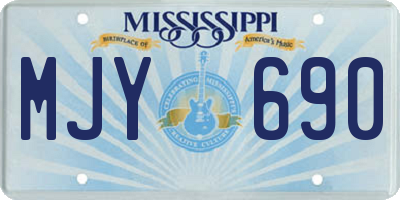 MS license plate MJY690