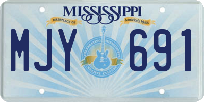 MS license plate MJY691