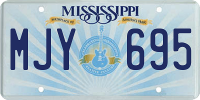 MS license plate MJY695