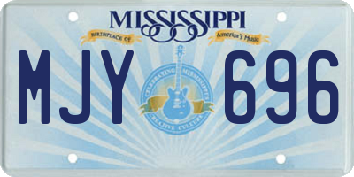 MS license plate MJY696