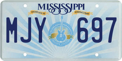 MS license plate MJY697