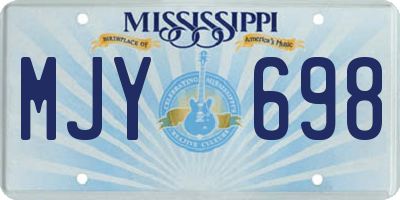 MS license plate MJY698