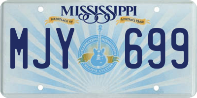 MS license plate MJY699