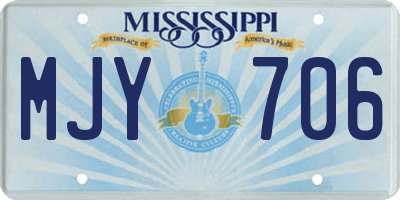 MS license plate MJY706