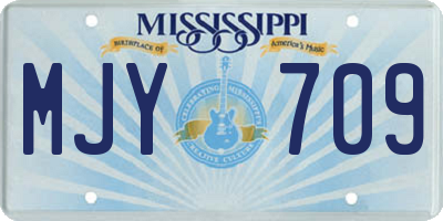 MS license plate MJY709