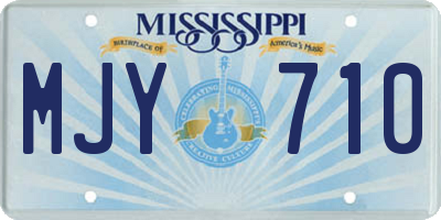 MS license plate MJY710