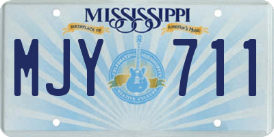 MS license plate MJY711