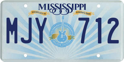 MS license plate MJY712