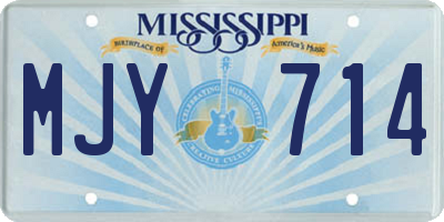 MS license plate MJY714
