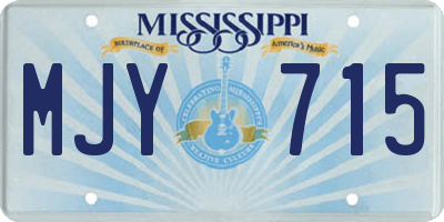 MS license plate MJY715