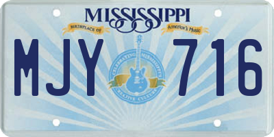 MS license plate MJY716