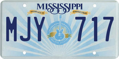 MS license plate MJY717