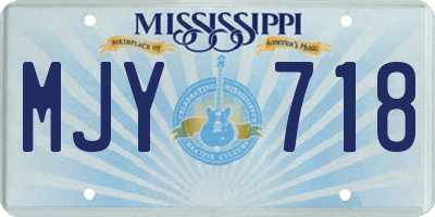 MS license plate MJY718
