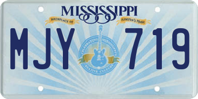 MS license plate MJY719