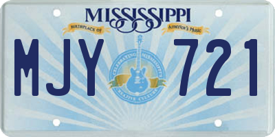 MS license plate MJY721
