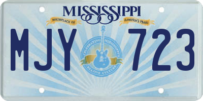 MS license plate MJY723