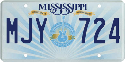 MS license plate MJY724