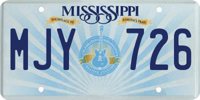 MS license plate MJY726