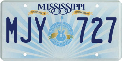 MS license plate MJY727