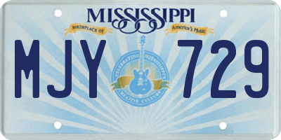 MS license plate MJY729