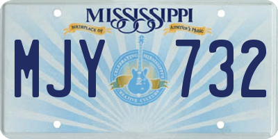 MS license plate MJY732