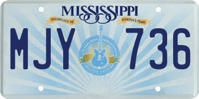 MS license plate MJY736