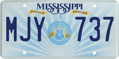 MS license plate MJY737