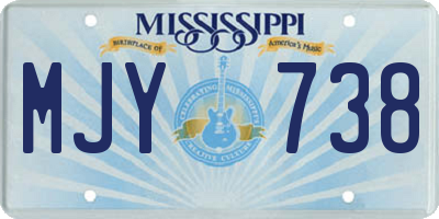 MS license plate MJY738