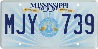 MS license plate MJY739