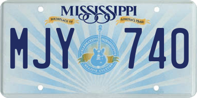 MS license plate MJY740