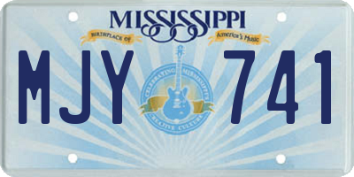 MS license plate MJY741
