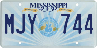 MS license plate MJY744