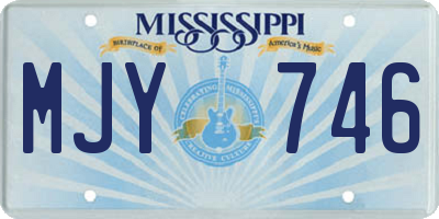 MS license plate MJY746