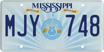 MS license plate MJY748