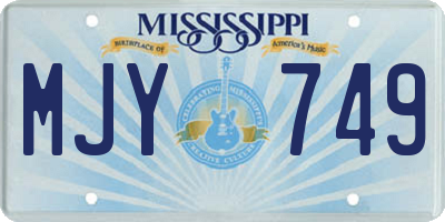 MS license plate MJY749