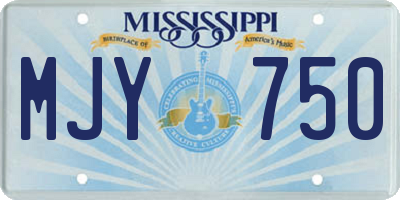 MS license plate MJY750