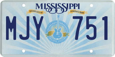 MS license plate MJY751