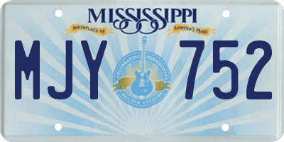 MS license plate MJY752