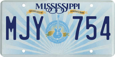 MS license plate MJY754