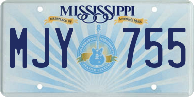 MS license plate MJY755