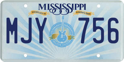 MS license plate MJY756