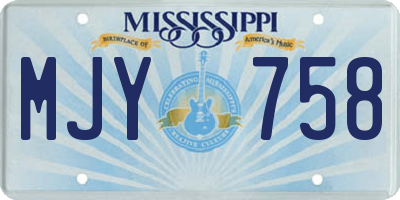 MS license plate MJY758