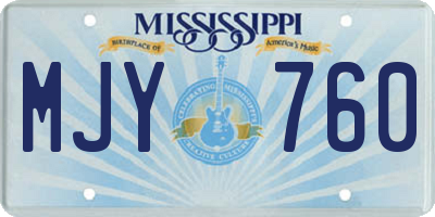 MS license plate MJY760