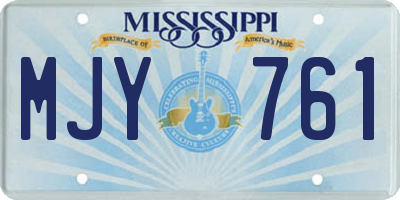 MS license plate MJY761