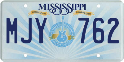 MS license plate MJY762