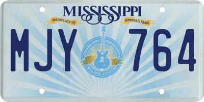 MS license plate MJY764