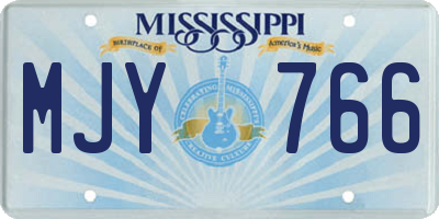 MS license plate MJY766